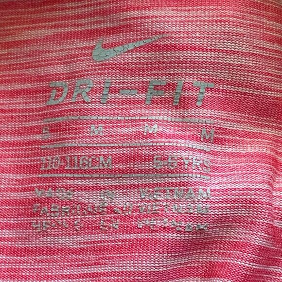 Nike Dri-Fit Pink Gray Colorblock Leggings Kids 5–6Y Athletic Activewear - Picture 3 of 9